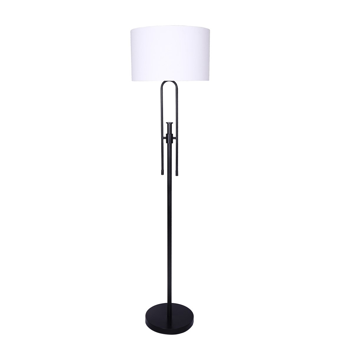 Sarantino Height-Adjustable Metal Floor Lamp | Matte Black