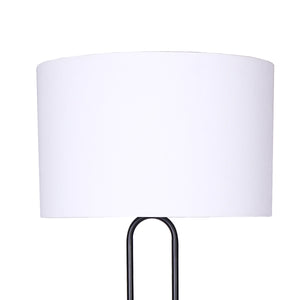Sarantino Height-Adjustable Metal Floor Lamp | Matte Black