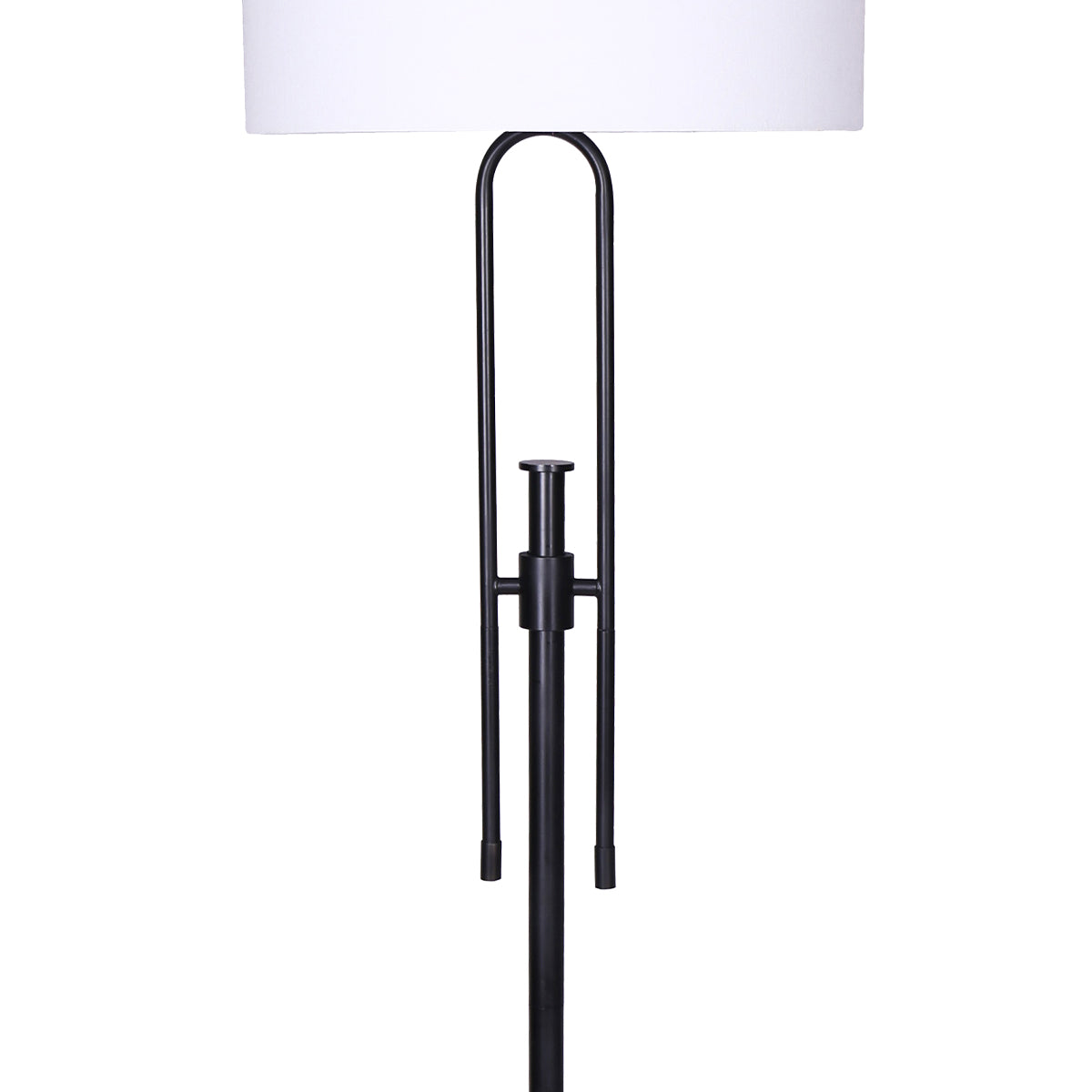 Sarantino Height-Adjustable Metal Floor Lamp | Matte Black