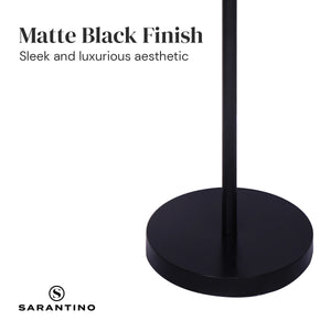 Sarantino Height-Adjustable Metal Floor Lamp | Matte Black