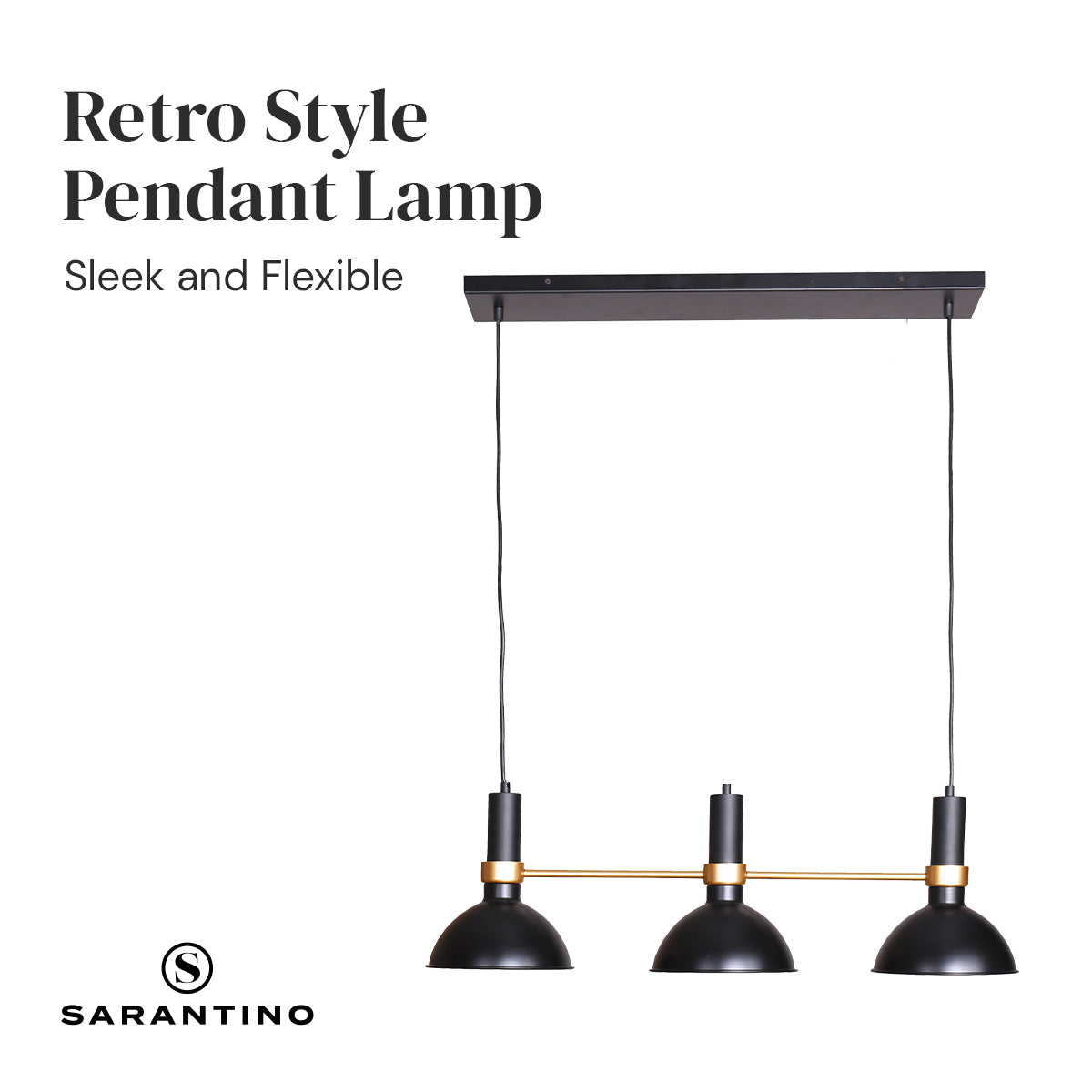 3-Light Hanging Pendant Lamp | Sleek and Modern Design