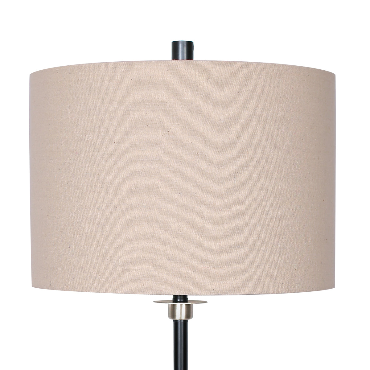 Metal Table Lamp | Linen Drum Shade