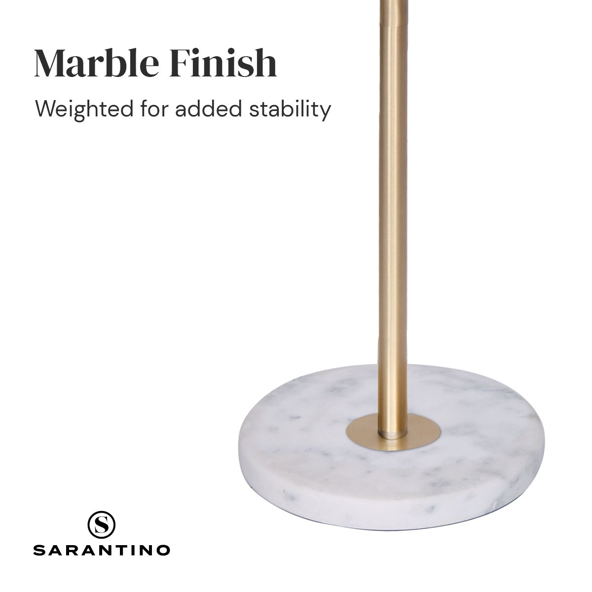 Sarantino Marble & Metal End Table | Floor Lamp | Modern Design