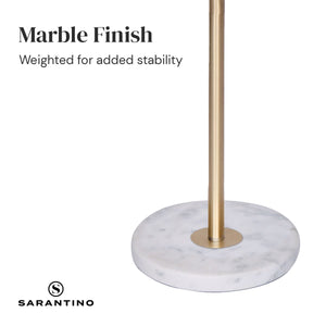 Sarantino Marble & Metal End Table | Floor Lamp | Modern Design