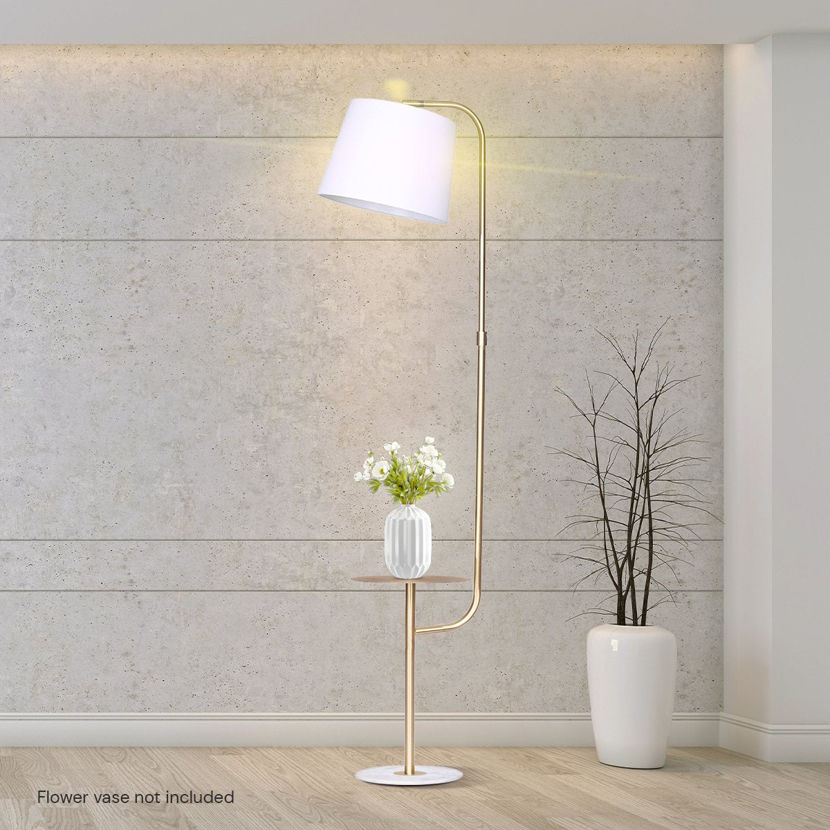 Sarantino Marble & Metal End Table | Floor Lamp | Modern Design