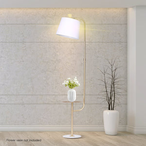 Sarantino Marble & Metal End Table | Floor Lamp | Modern Design