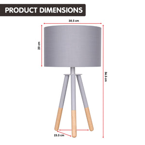 Tripod Desk Lamp in Metal & Wood | Nordic Minimalist Design