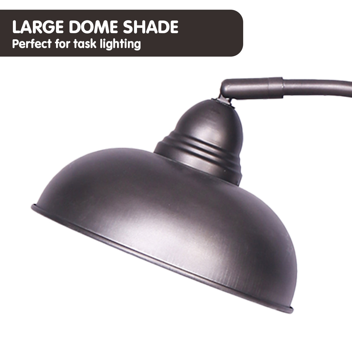 Table Lamp | Industrial Chic Adjustable Angle | Dark Grey