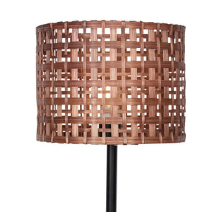 Rattan Desk Lamp with Black Marble Base | Natural, Contemporary Design