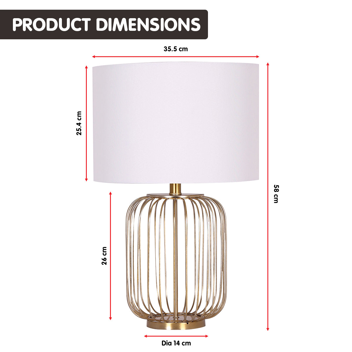 Rose Gold Table Lamp | Linen Drum Shade