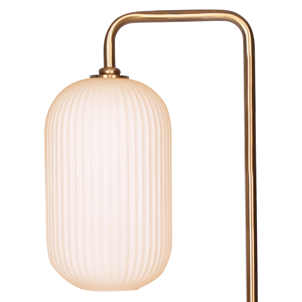Metal Floor Lamp with Opal Glass Shade | Contemporary Lighting