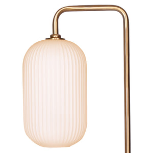 Metal Floor Lamp with Opal Glass Shade | Contemporary Lighting