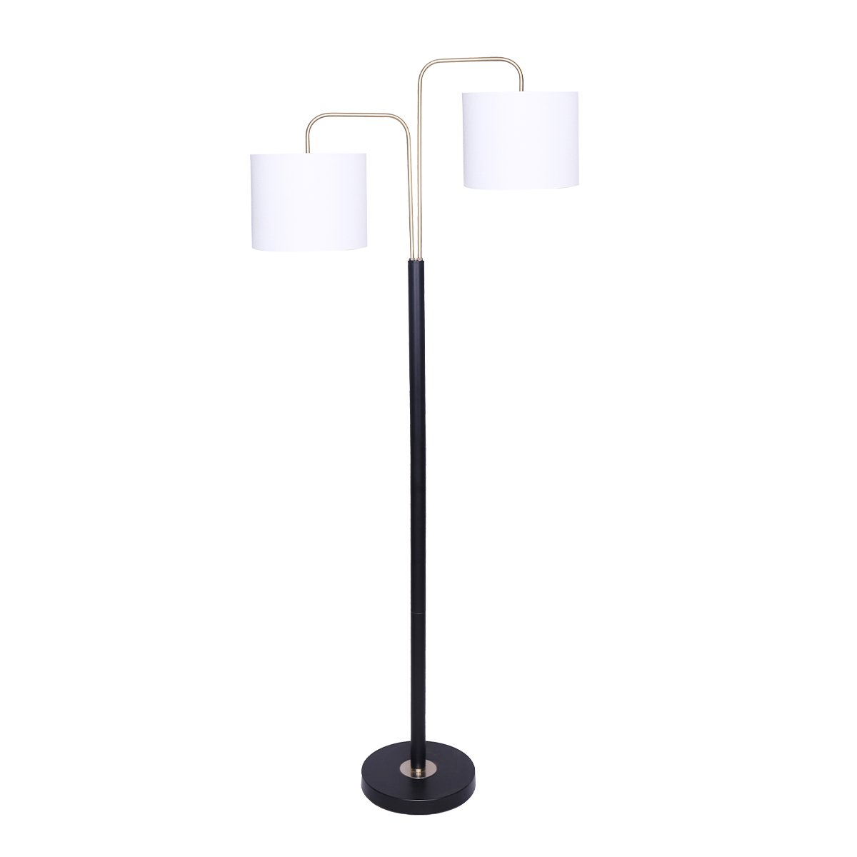 Black/Brass Finish Reading Light | Electric Table Lamp with Adjustable Arm