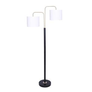 Black/Brass Finish Reading Light | Electric Table Lamp with Adjustable Arm