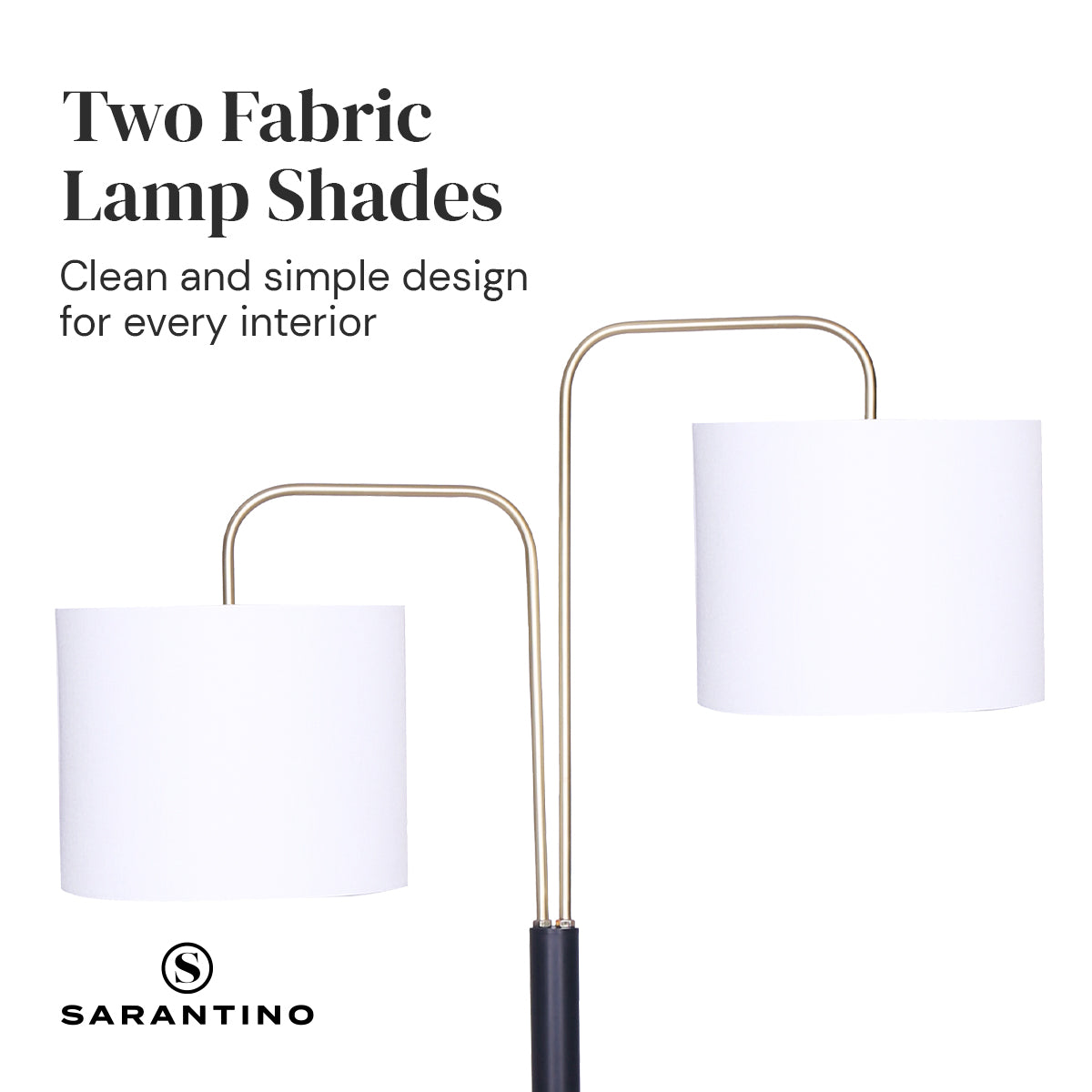 Black/Brass Finish Reading Light | Electric Table Lamp with Adjustable Arm
