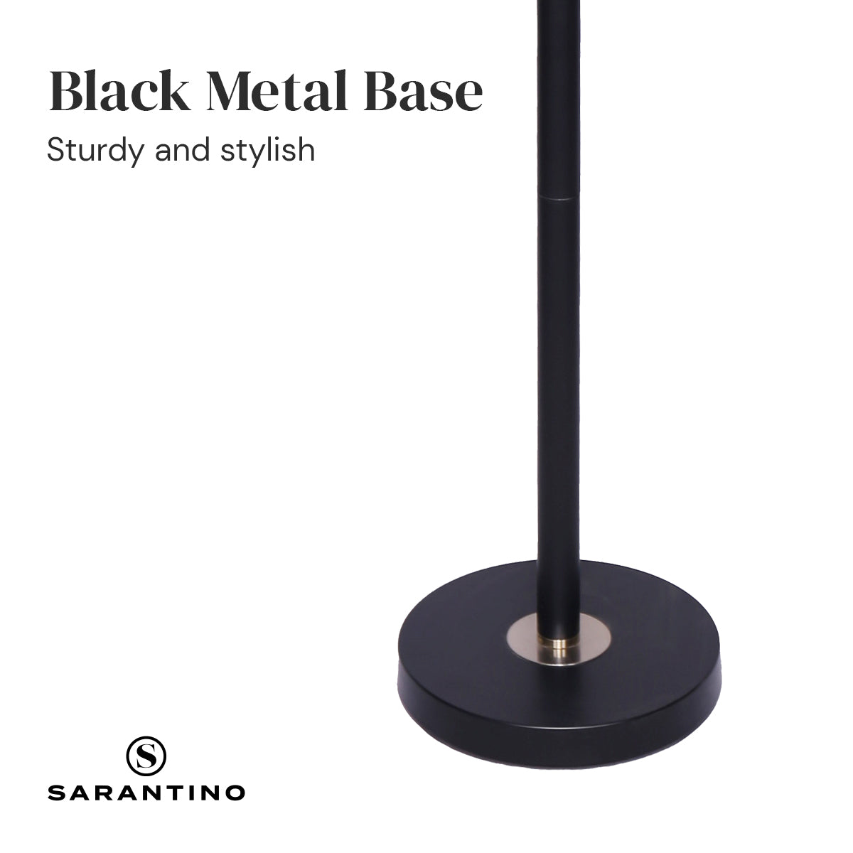 Black/Brass Finish Reading Light | Electric Table Lamp with Adjustable Arm