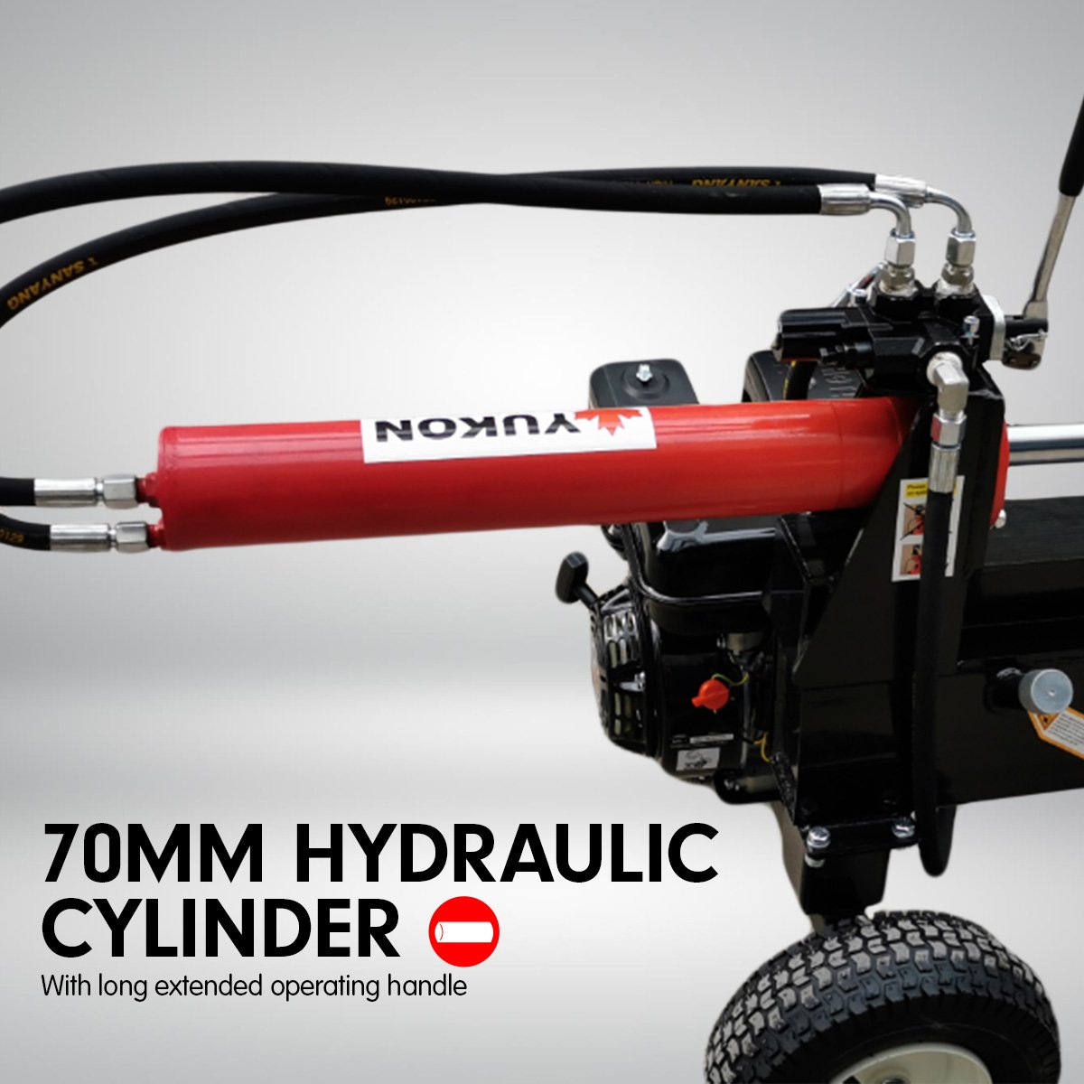 Yukon Log Splitter | Petrol | 18 Ton Hydraulic Ram | Firewood Chopper