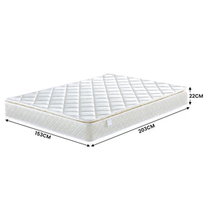 Laura Hill Queen Mattress | Pillow Top Pocket Spring | High Density Foam | 22cm