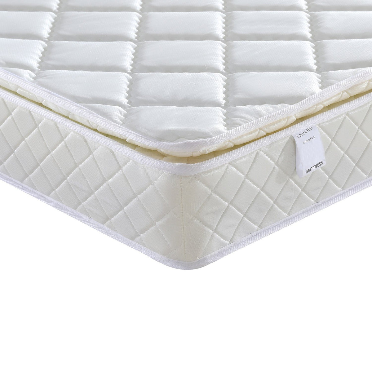 Laura Hill Queen Mattress | Pillow Top Pocket Spring | High Density Foam | 22cm