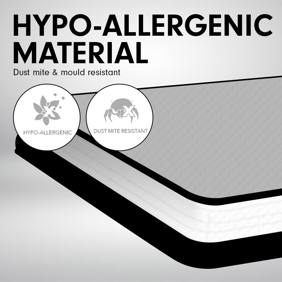 Laura Hill Double Mattress | Euro Top | 5 Zone Spring Foam | 32cm | Bedding Pocket