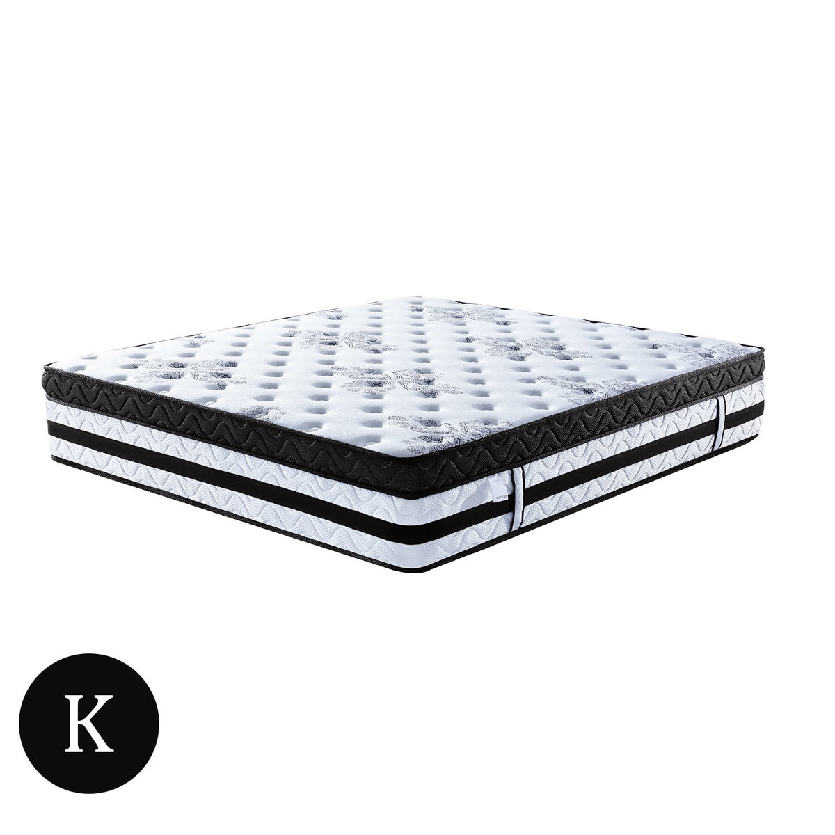 Laura Hill King Mattress | Euro Top | 5 Zone Spring Foam | 34cm | Bedding