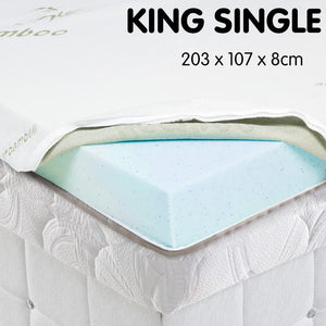 Laura Hill Cool Gel Memory Foam Mattress Topper | King Single Size