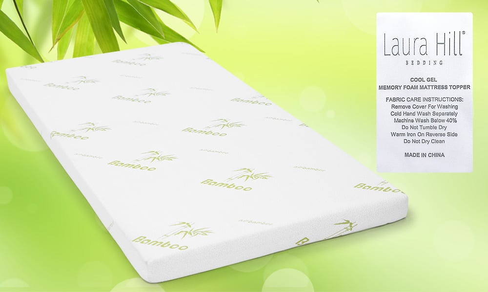 Laura Hill Cool Gel Memory Foam Mattress Topper | King Single Size