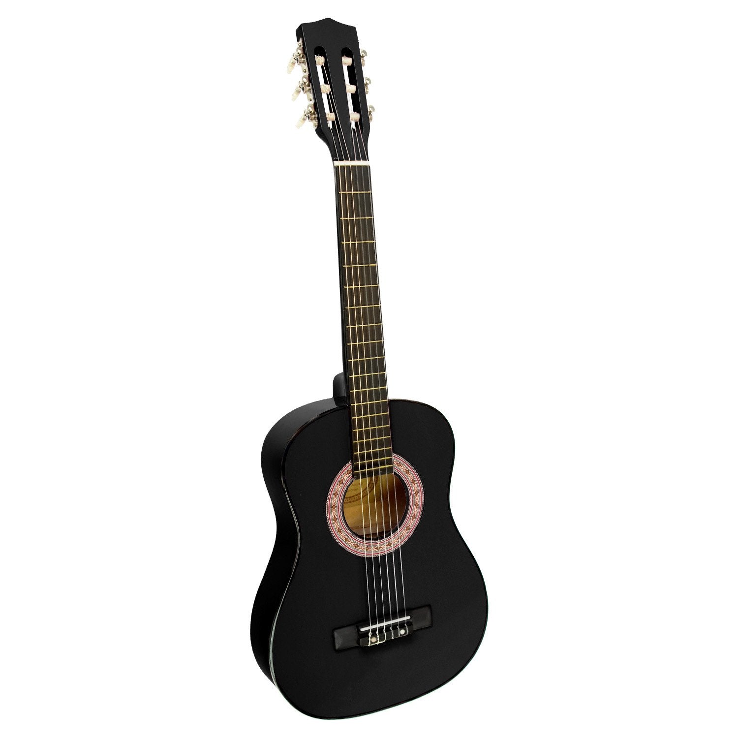Karrera 34in Acoustic Children's Wooden Guitar | Black | Entry-Level Instrument