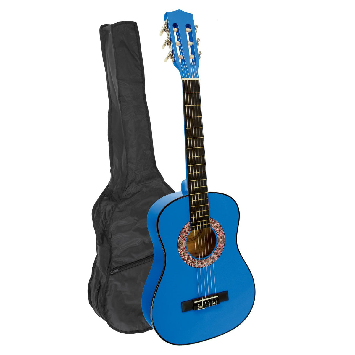 Karrera 34in Acoustic Children's No-Cut Guitar | Blue | Beginner Music Instrument