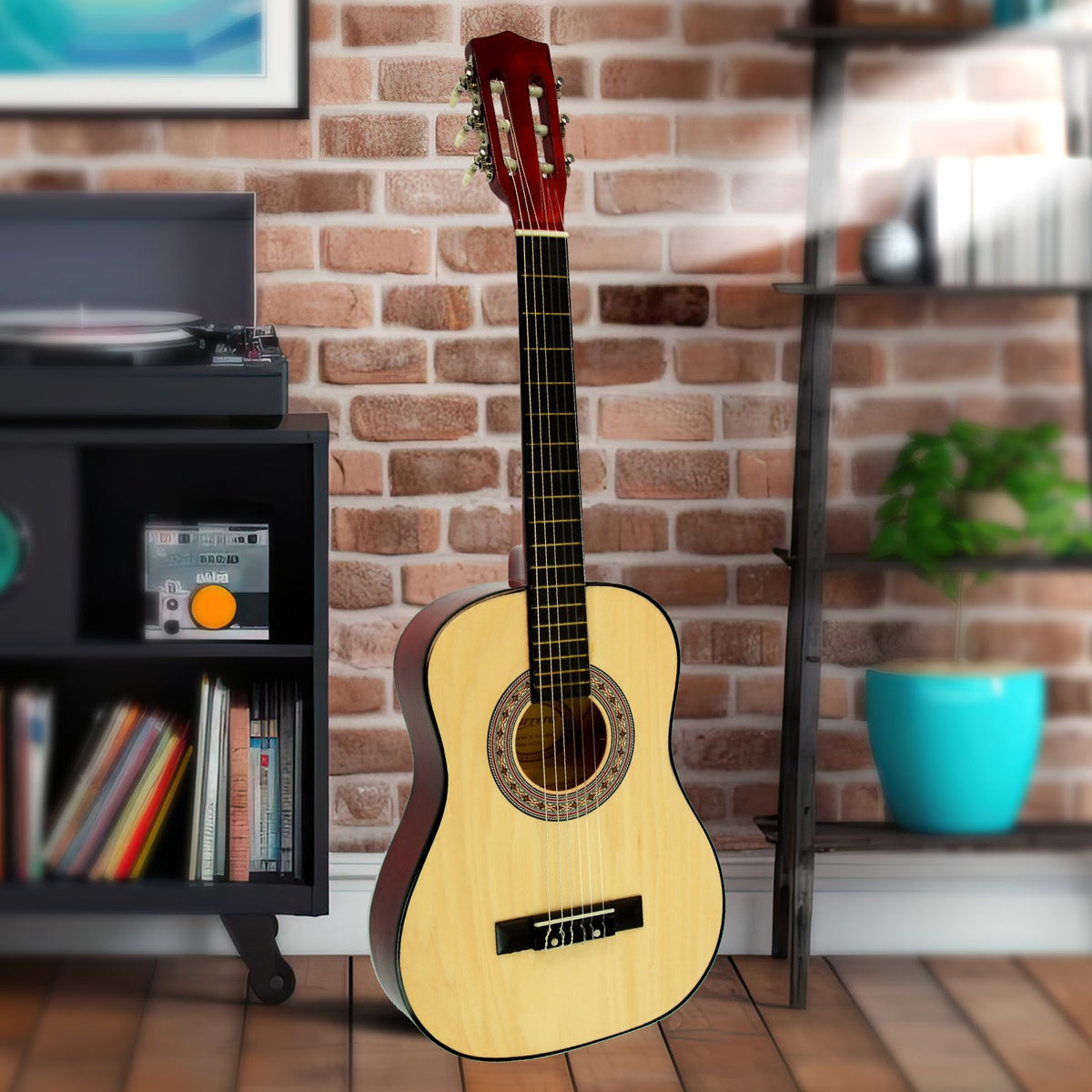 Karrera Children's Guitar | Wooden 34in Acoustic | Natural | Great for Beginners