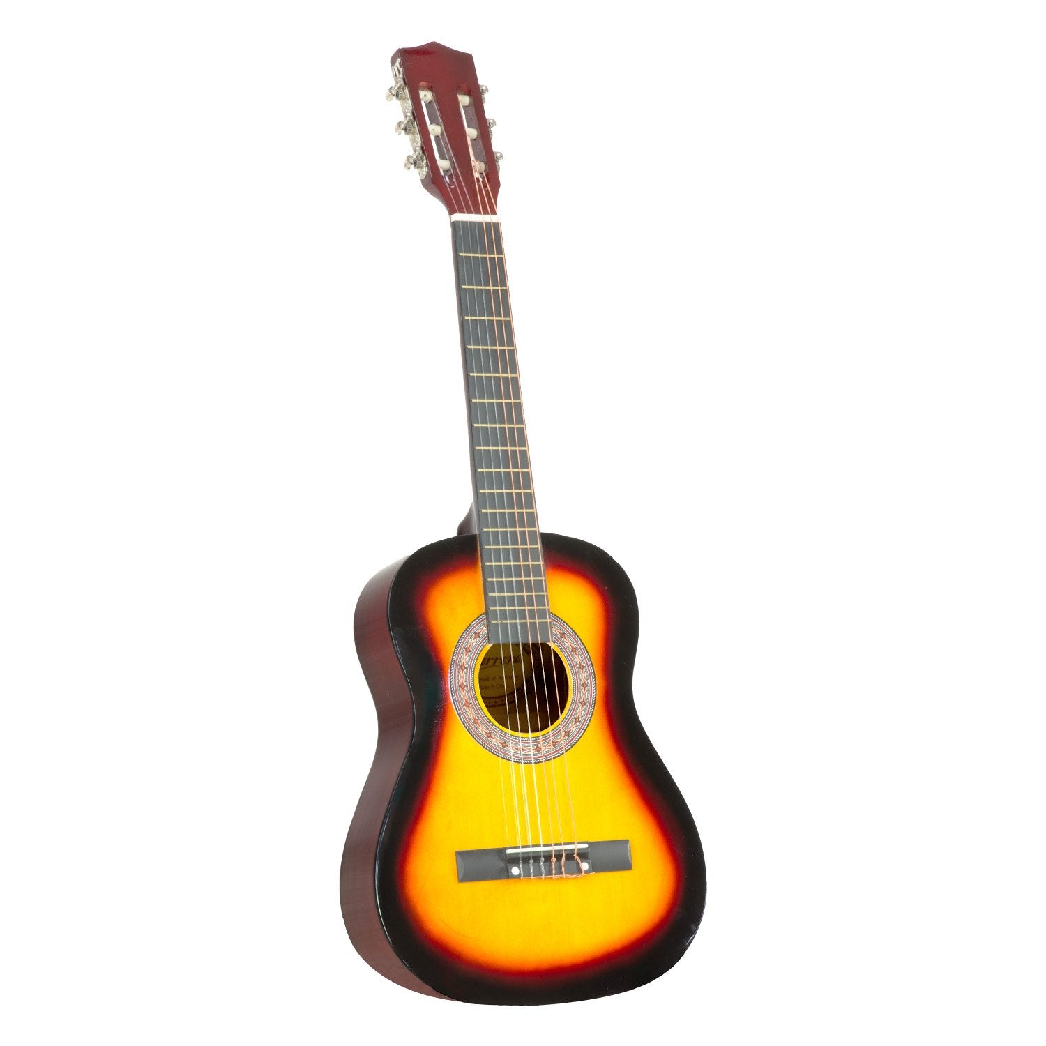Karrera 34in Acoustic Wooden Children's Guitar | Sunburst | Beginner-Friendly Instrument