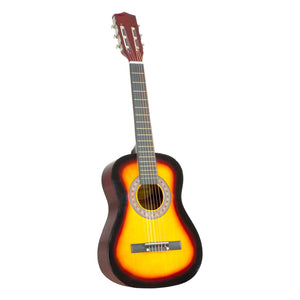 Karrera 34in Acoustic Wooden Children's Guitar | Sunburst | Beginner-Friendly Instrument