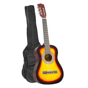 Karrera 34in Acoustic Wooden Children's Guitar | Sunburst | Beginner-Friendly Instrument