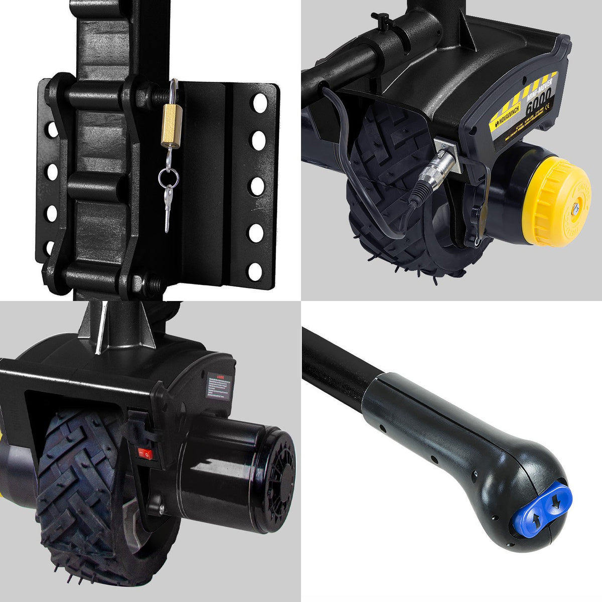 Mini Mover Gen3 12V 550W Electric Motorised Jockey Wheel | Black