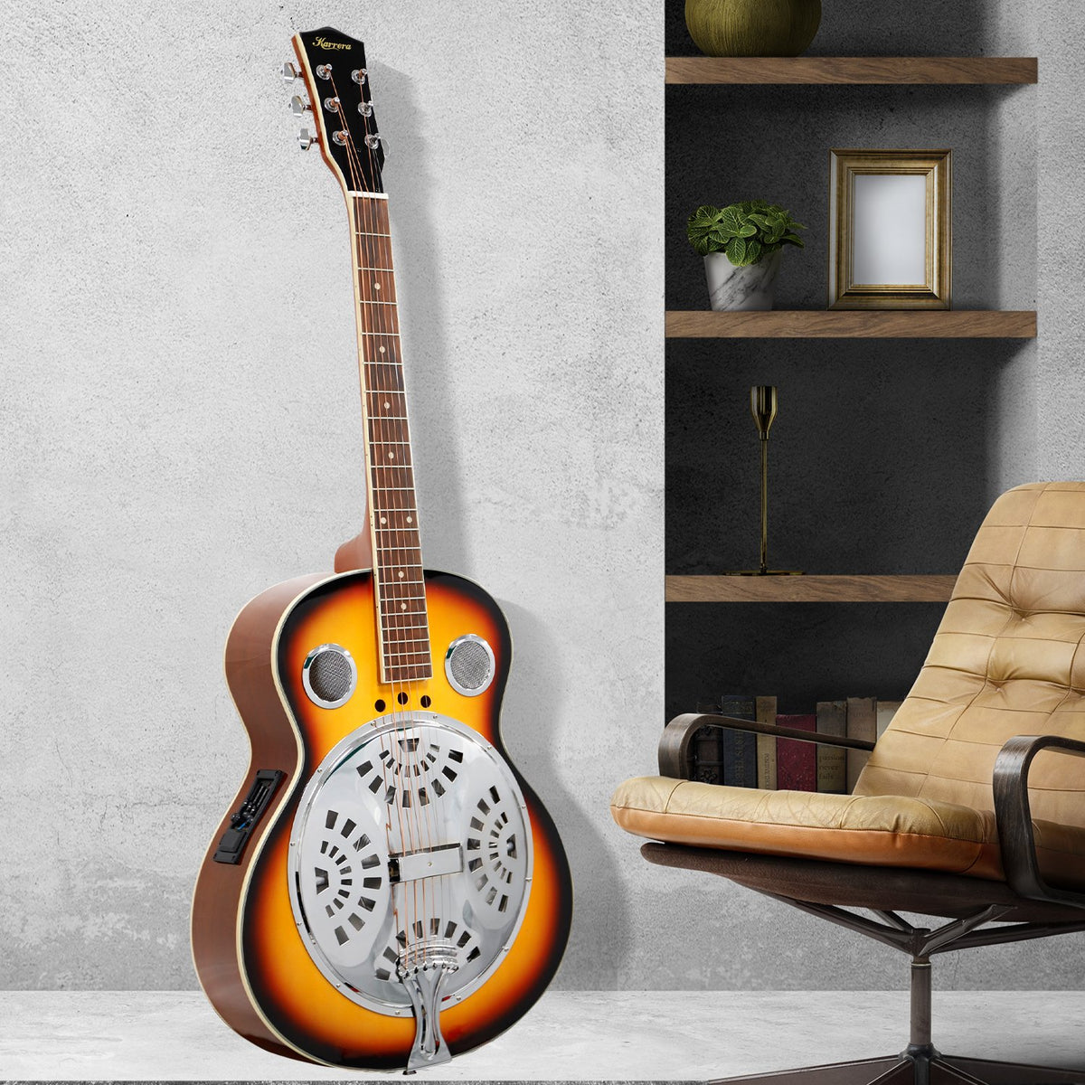 Karrera 40in Resonator Guitar | Sunburst | Classic Acoustic Guitar