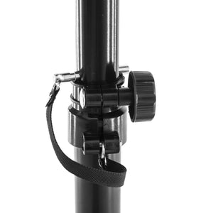 Karrera Adjustable Floor Speaker Stand | Black | Surround Sound System Support