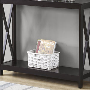 Sarantino Isla Console Table | Black | X-Frame Design | Modern Hallway Furniture
