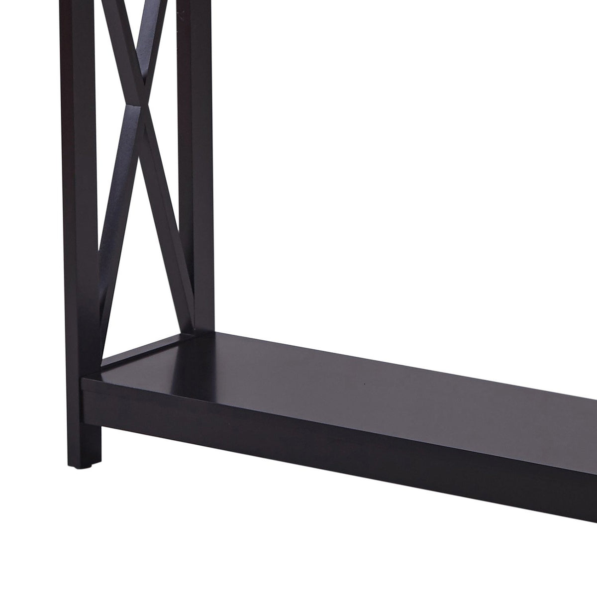 Sarantino Isla Console Table | Black | X-Frame Design | Modern Hallway Furniture