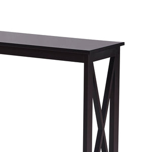 Sarantino Isla Console Table | Black | X-Frame Design | Modern Hallway Furniture