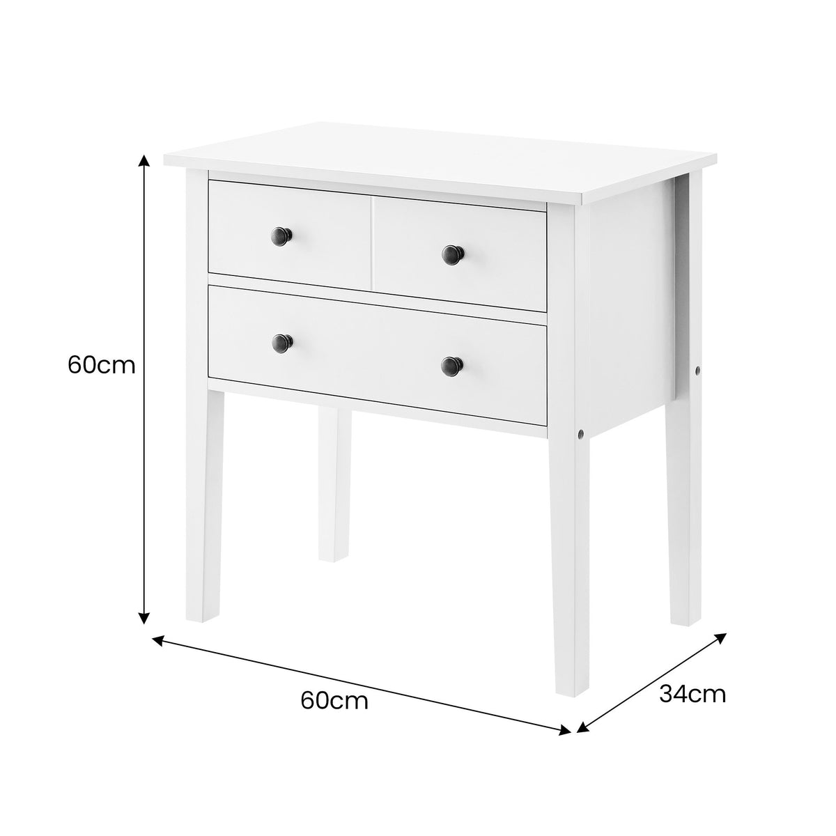 Sven Bedside Table | Night Stand | White
