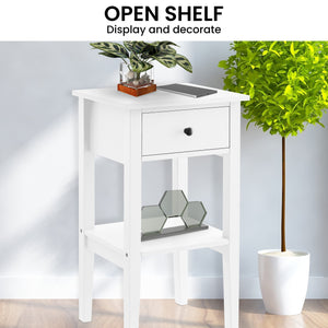 Rue Bedside Table | White
