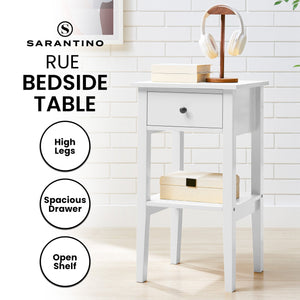 Rue Bedside Table | White