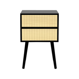 Ivan Bedside Table | Night Stand | Black/Natural