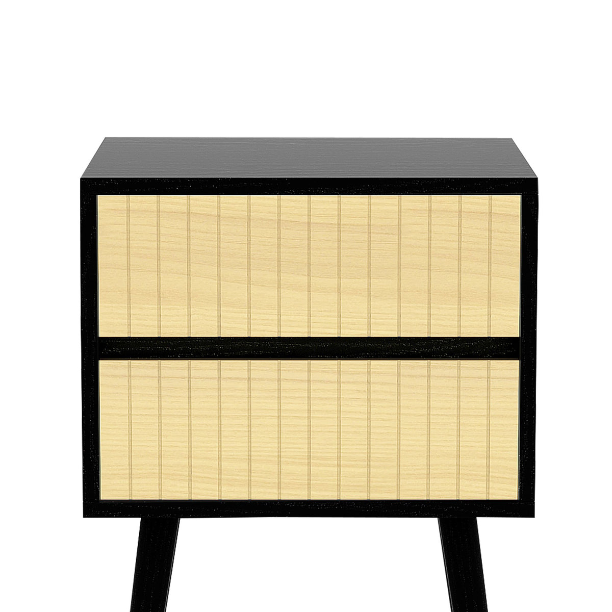 Ivan Bedside Table | Night Stand | Black/Natural