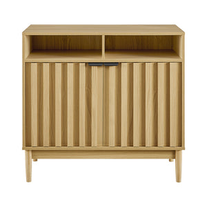 Sarantino Eleni 2-Door Sideboard | Natural Finish | Buffet Hallway Cabinet Storage Console