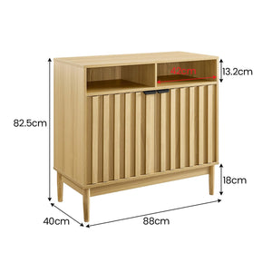 Sarantino Eleni 2-Door Sideboard | Natural Finish | Buffet Hallway Cabinet Storage Console