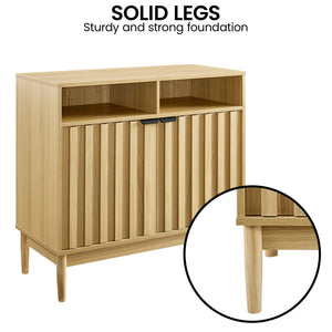 Sarantino Eleni 2-Door Sideboard | Natural Finish | Buffet Hallway Cabinet Storage Console