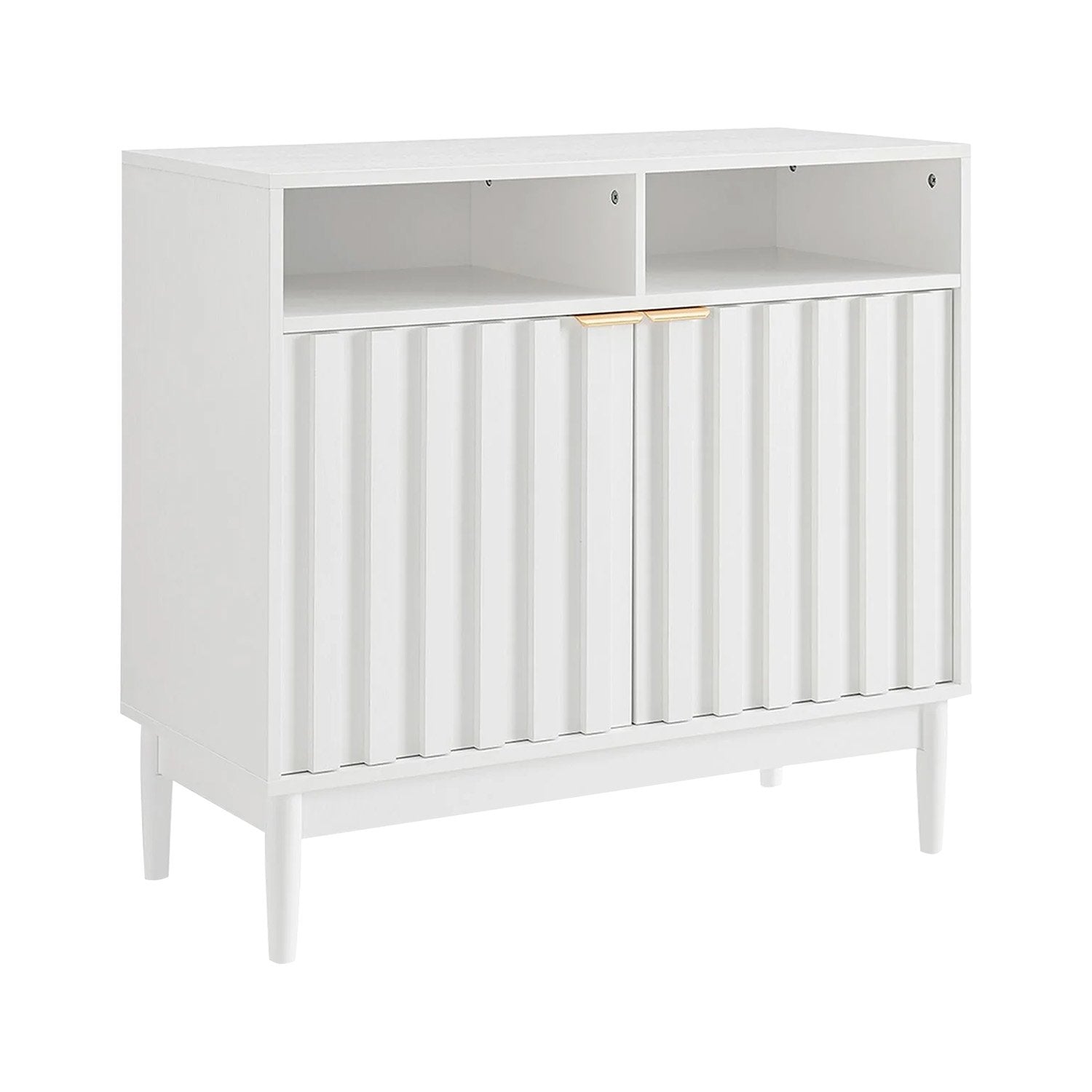 Sarantino Eleni 2-Door Sideboard | White | Buffet Hallway Cabinet Storage Console