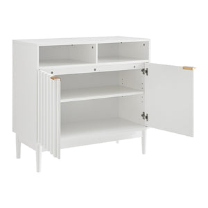 Sarantino Eleni 2-Door Sideboard | White | Buffet Hallway Cabinet Storage Console