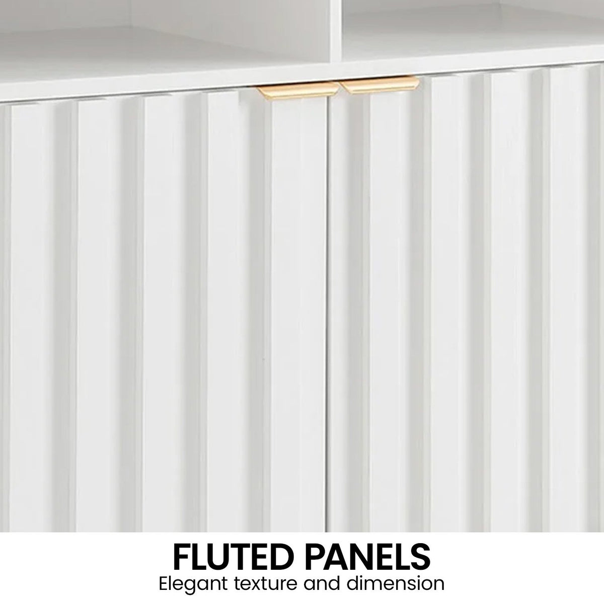 Sarantino Eleni 2-Door Sideboard | White | Buffet Hallway Cabinet Storage Console